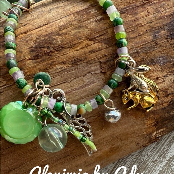 Alquimia Green and Gold Charm Bracelet peridot - Picture 3 of 3